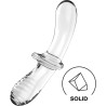 SATISFYER - DOUBLE CRYSTAL DILDO TRANSPARENTE