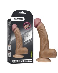 Dildo 8'' Layered Cock Brown