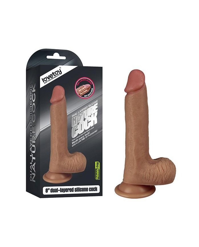 8'' Dual Layered Liquid Silicone Brown