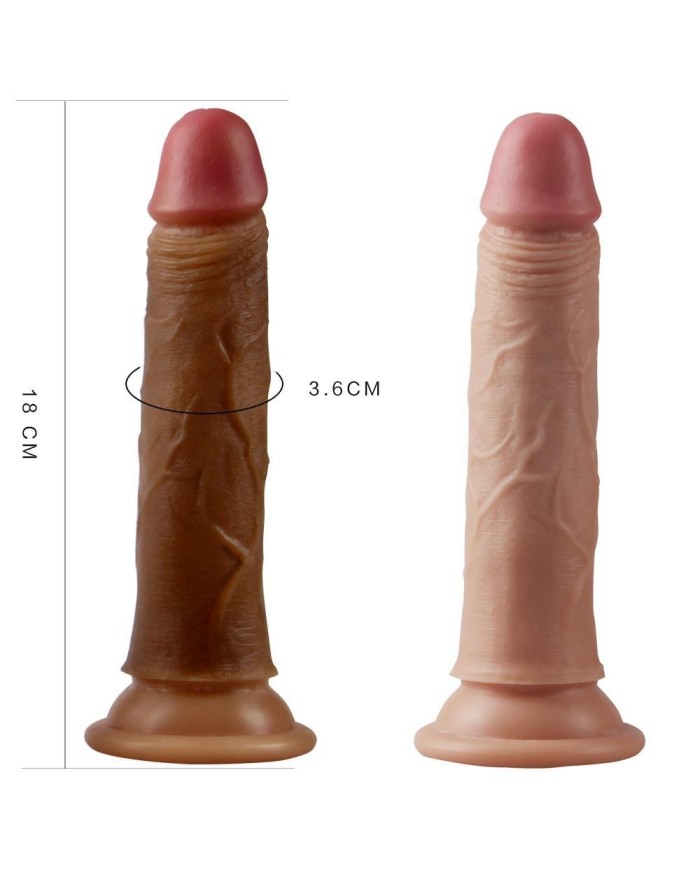 Dildo Silicone 7'' Dual layered