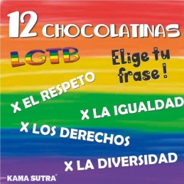 PRIDE - CAJA DE 12 CHOCOLATINAS CON LA BANDERA LGBT