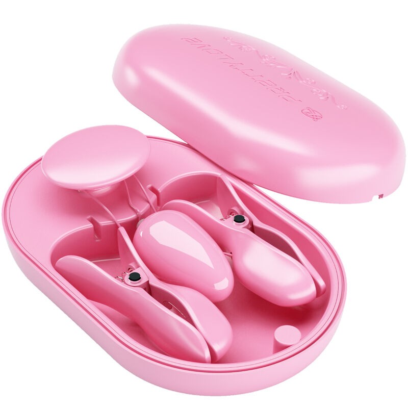 PRETTY LOVE - SURPRISE BOX PINZAS ELECTRO ESTIMULACION ROSA