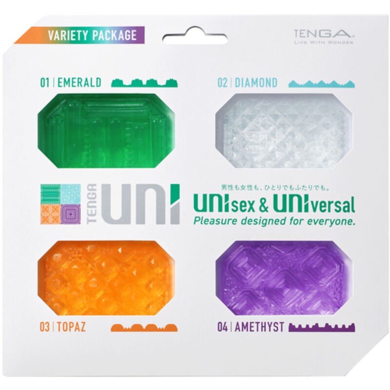 TENGA - UNI VARIETY MASTURBADOR DEDAL PACK 4 UDS