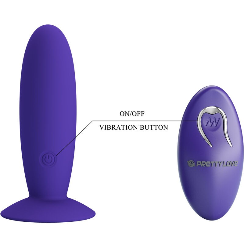 PRETTY LOVE - YOUTH PLUG ANAL VIBRADOR CONTROL REMOTO VIOLETA