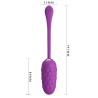 PRETTY LOVE - HUEVO VIBRADOR CON TEXTURA MARINA RECARGABLE MORADO