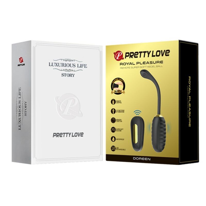 PRETTY LOVE - DOREEN HUEVO VIBRADOR DE LUJO RECARGABLE NEGRO