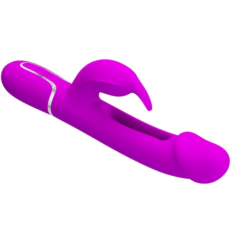 PRETTY LOVE - KAMPAS VIBRADOR RABBIT 3 EN 1 MULTIFUNCIÓN CON LENGUA VIOLETA