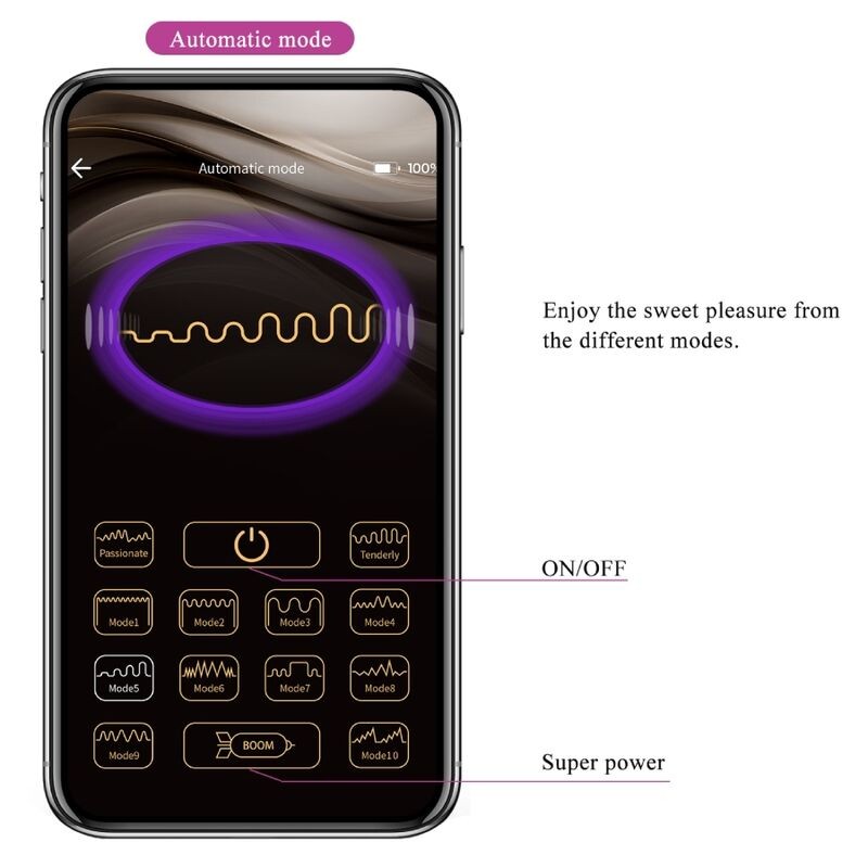 PRETTY LOVE - BAIRD G-SPOT 12 VIBRACIONES RECARGABLE LILA APP