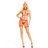 LEG AVENUE - ARNES BODY & DIADEMA ENFERMERA ROJO L