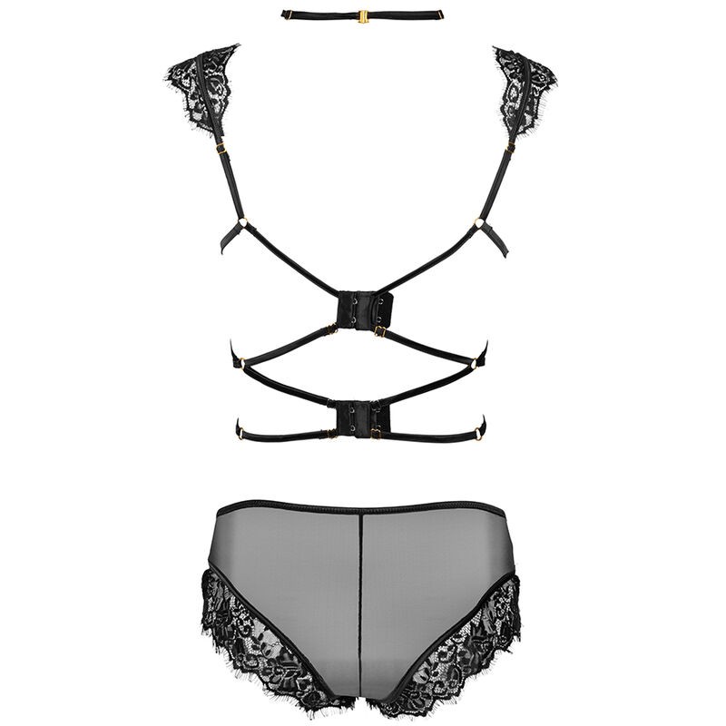 LIVCO CORSETTI FASHION - PALMENOM LC 90614 SUJETADOR + PANTY NEGRO L/XL