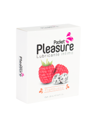 Lubricante íntimo Frambuesa + Dados Eróticos x 20 ml by Pocket Pleasure