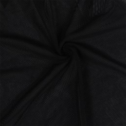 SUBBLIME - BABYDOLL TELA DE TUL DETALLE ENCAJE Y FLOR NEGRO L/XL