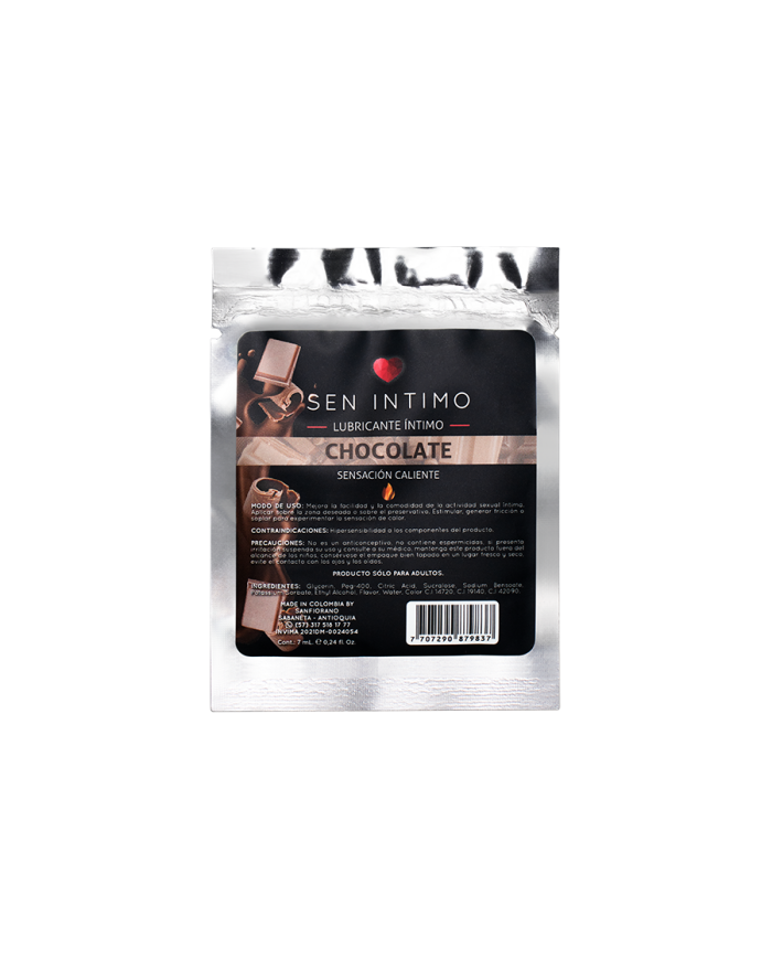 Lubricante Íntimo Chocolate Sachet Sensación Caliente x 7 ml by Sen Íntimo