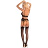 LIVCO CORSETTI FASHION - MORIDAM LC 90552 SUJETADOR + LIGUERO + PANTY NEGRO L/XL