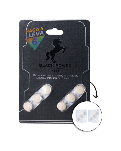 Energizante Black Power Pills x 5 + 1 Gratis