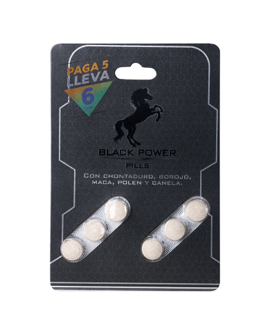Energizante Black Power Pills x 5 + 1 Gratis