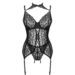 LIVCO CORSETTI FASHION - GIELLANDRA FOR THE SENSES COLLECTION CORSET + PANTY NEGRO L/XL