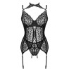 LIVCO CORSETTI FASHION - GIELLANDRA FOR THE SENSES COLLECTION CORSET + PANTY NEGRO L/XL