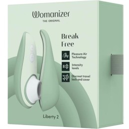 WOMANIZER - LIBERTY 2 ESTIMULADOR & SUCCIONADOR CLITORIS VERDE CLARO