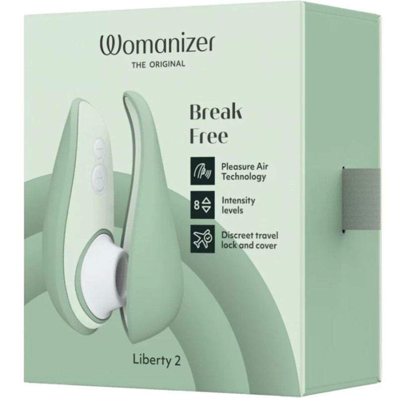 WOMANIZER - LIBERTY 2 ESTIMULADOR & SUCCIONADOR CLITORIS VERDE CLARO